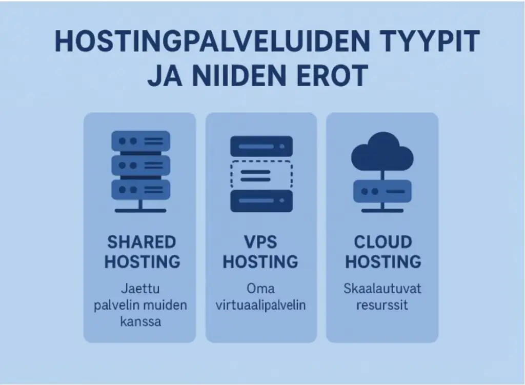 Eri hostingpalveluiden tyypit ja erot
