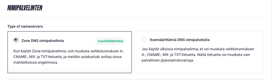 Sivuston siirto uuteen webhotelliin voi tuntua monimutkaiselta, mutta oikeilla ohjeilla se sujuu helposti. Jos verkkosivusto, sähköposti ja verkkotunnus on kaikki siirretty SpeedZoneen, verkkotunnuksen ohjaus tehdään vaihtamalla nimipalvelimet verkkotunnuksen hallinnassa.